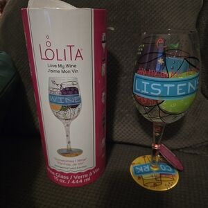 Lolita Colorful Wine Glass with Listen Design